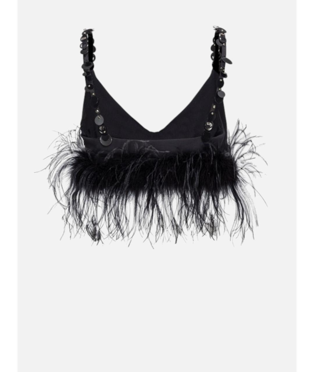 PINKO Черная полиэстеровая майка, фото 2