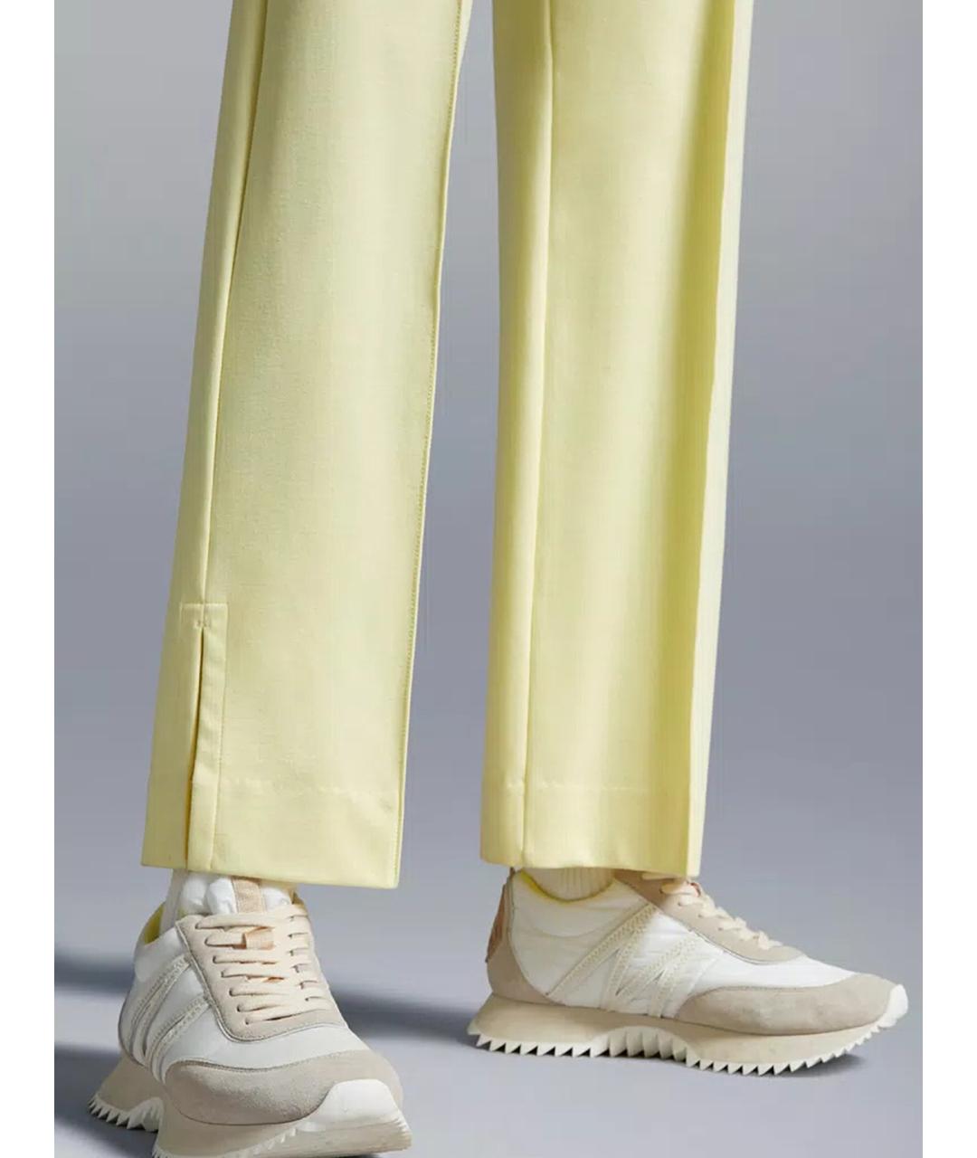 MONCLER Бежевые замшевые кроссовки, фото 2