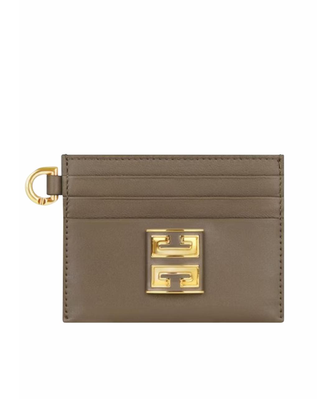 GIVENCHY Коричневый кожаный кардхолдер, фото 1