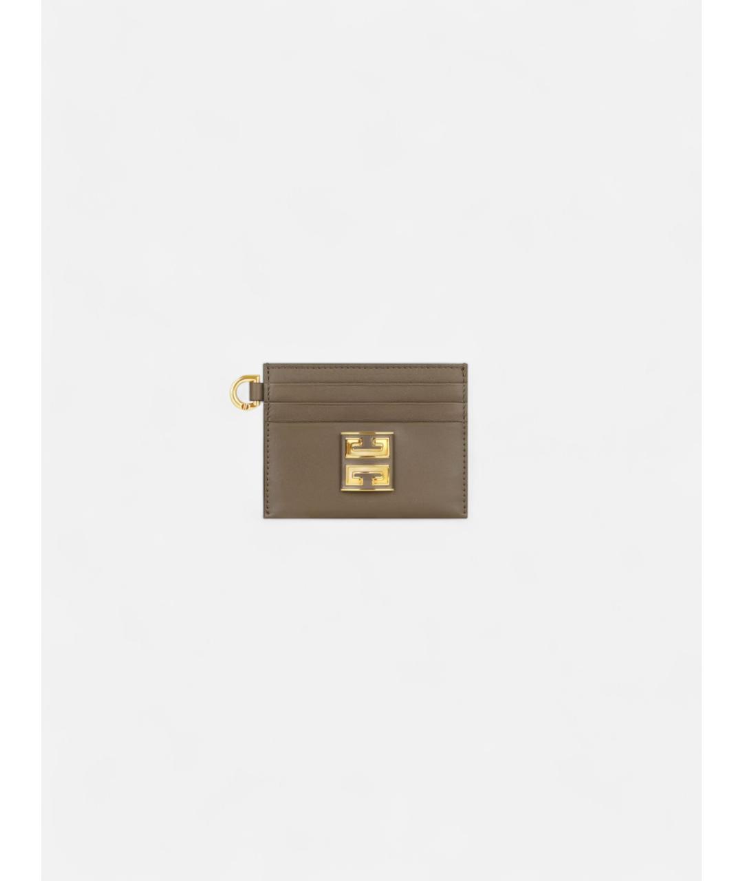 GIVENCHY Коричневый кожаный кардхолдер, фото 3