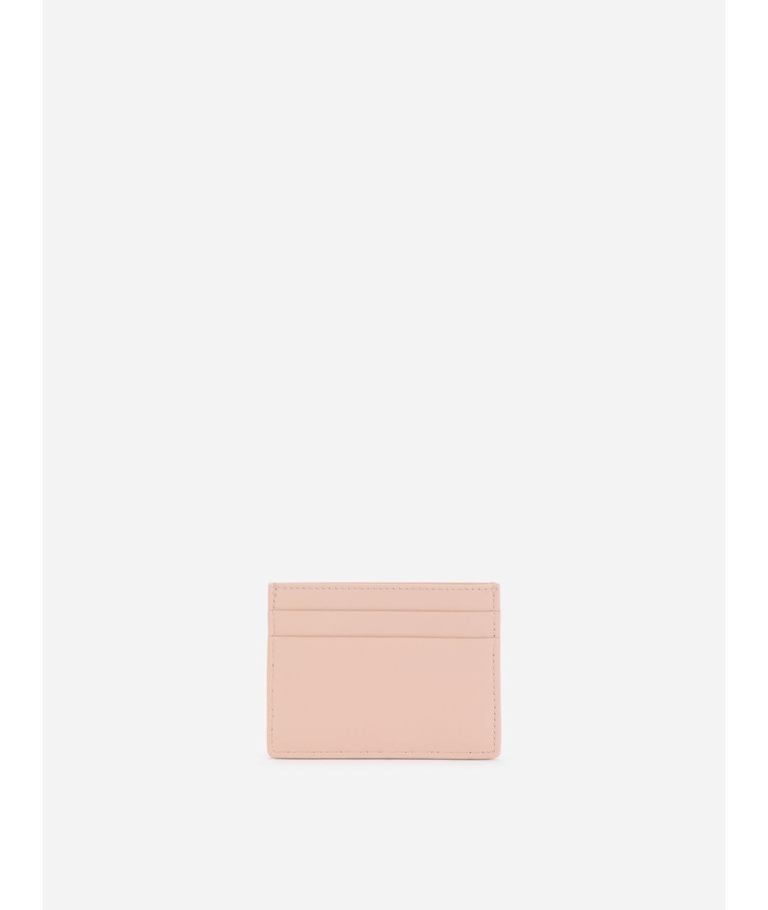DOLCE&GABBANA Розовый кожаный кардхолдер, фото 3