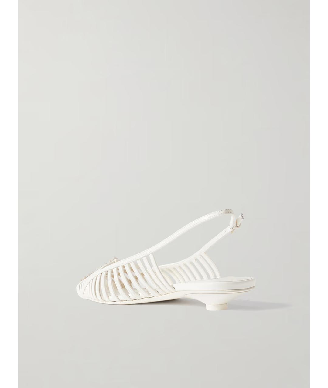VALENTINO Белые кожаные сандалии, фото 3