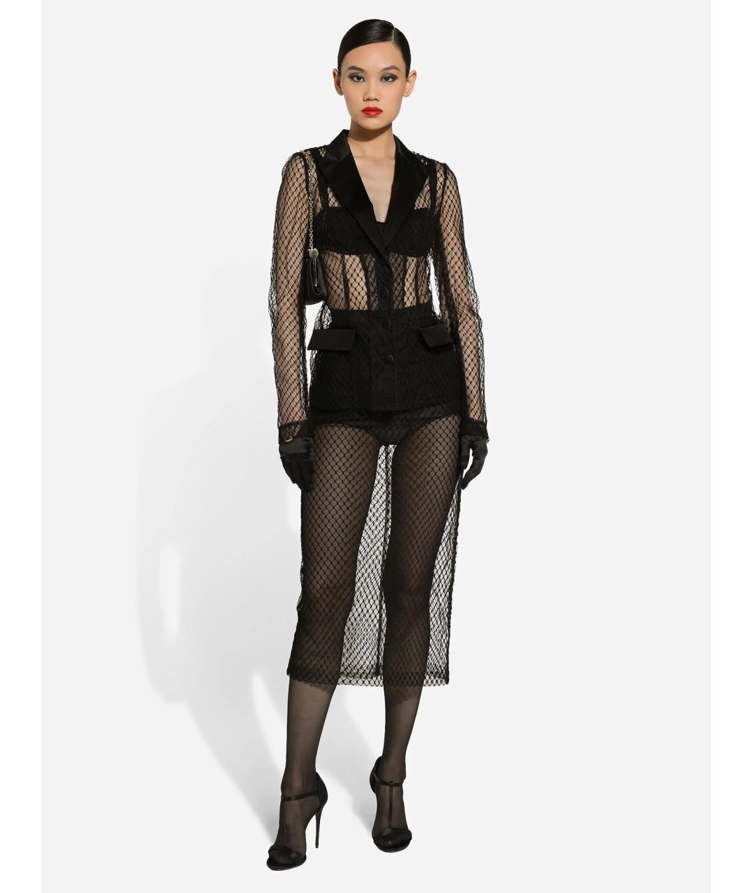 DOLCE&GABBANA Черный хлопковый жакет/пиджак, фото 2