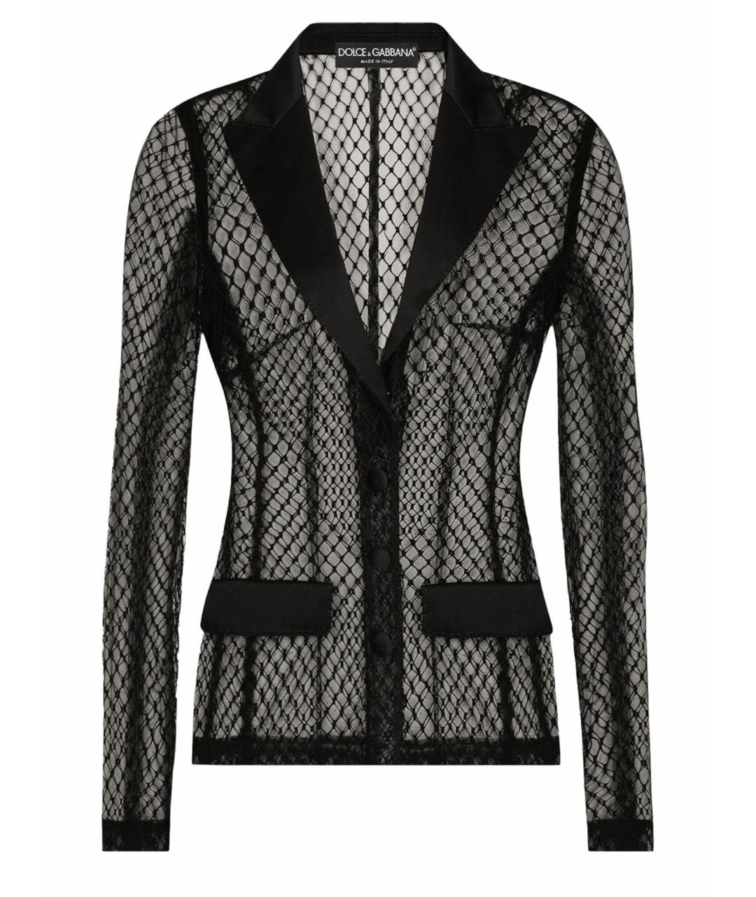 DOLCE&GABBANA Черный хлопковый жакет/пиджак, фото 1