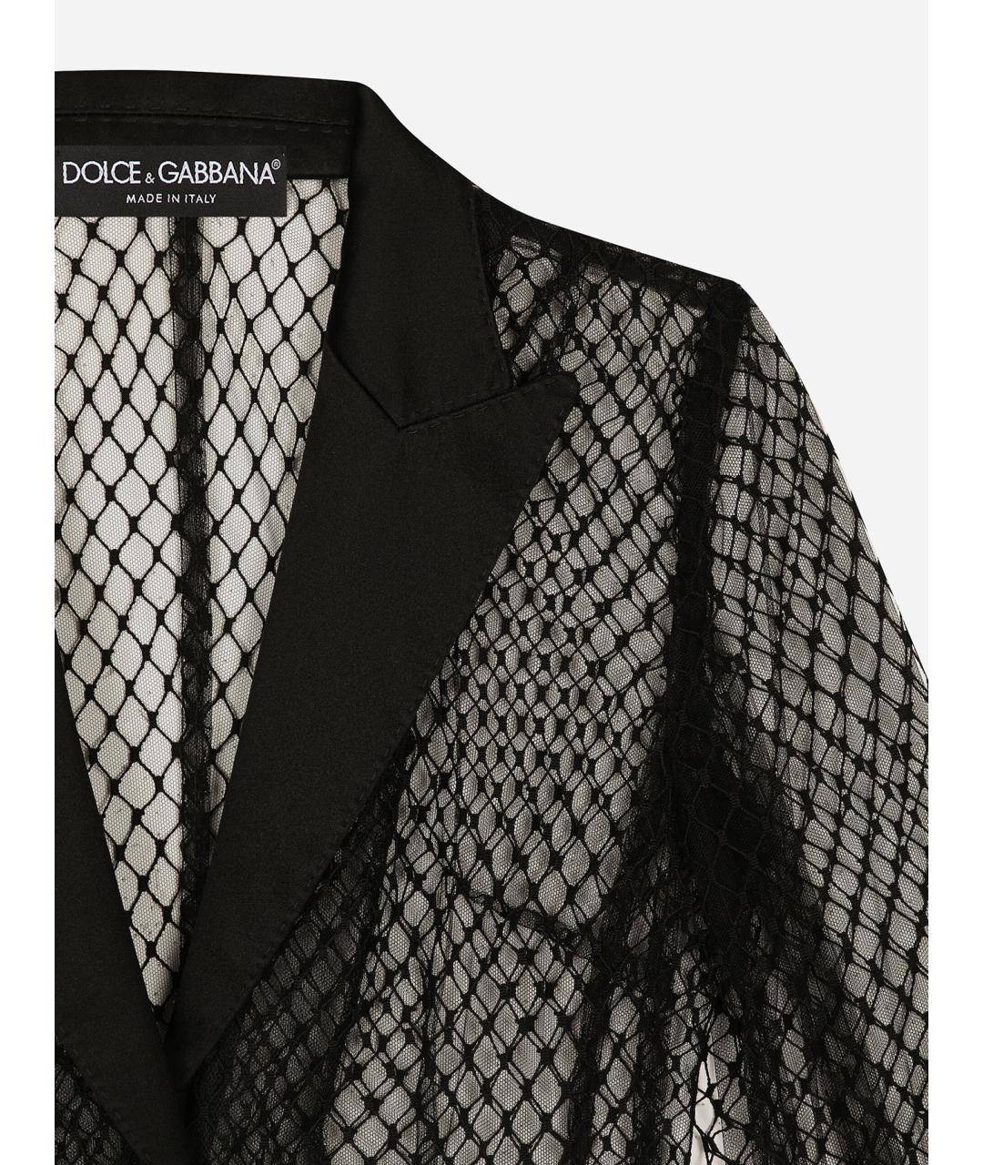 DOLCE&GABBANA Черный хлопковый жакет/пиджак, фото 3