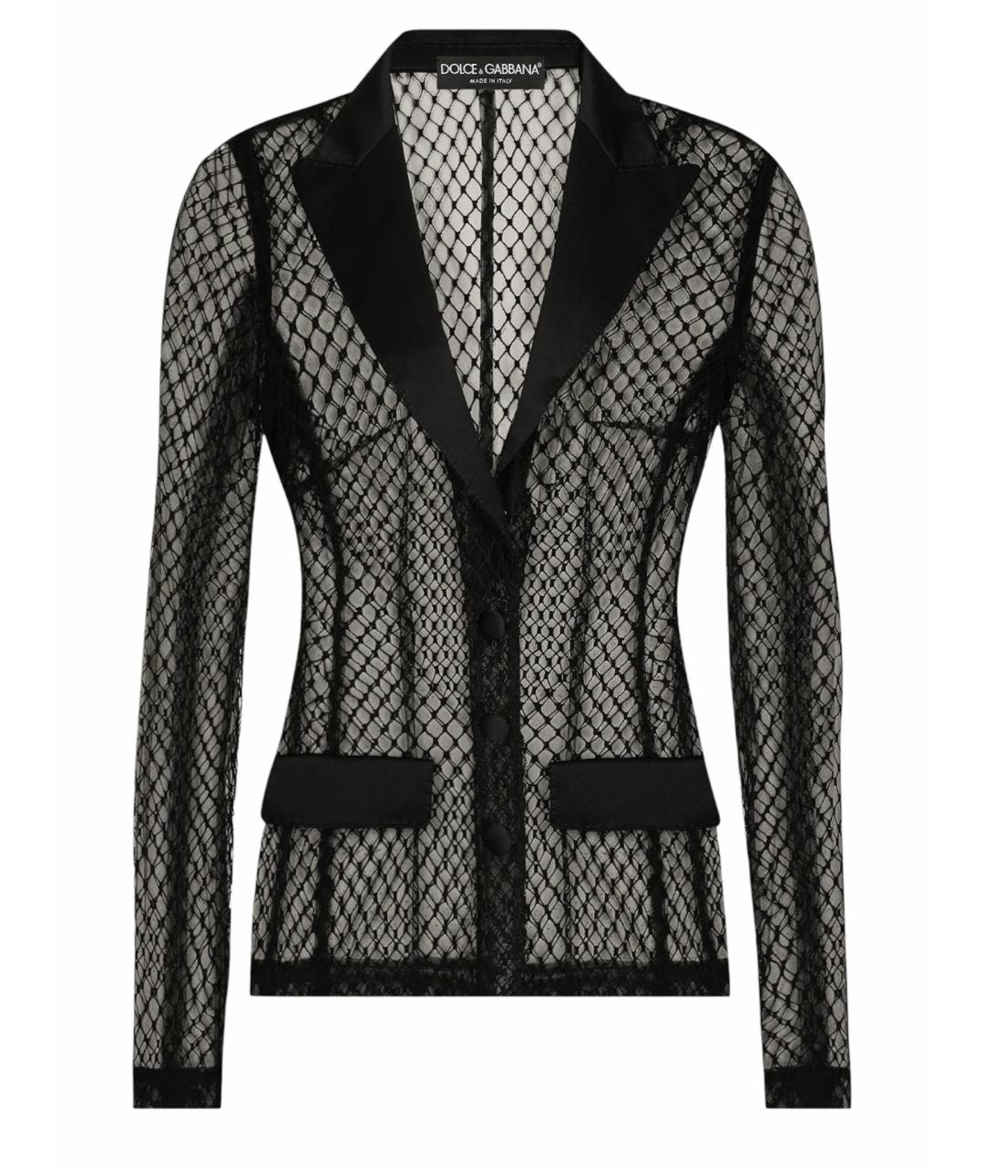 DOLCE&GABBANA Черный хлопковый жакет/пиджак, фото 5