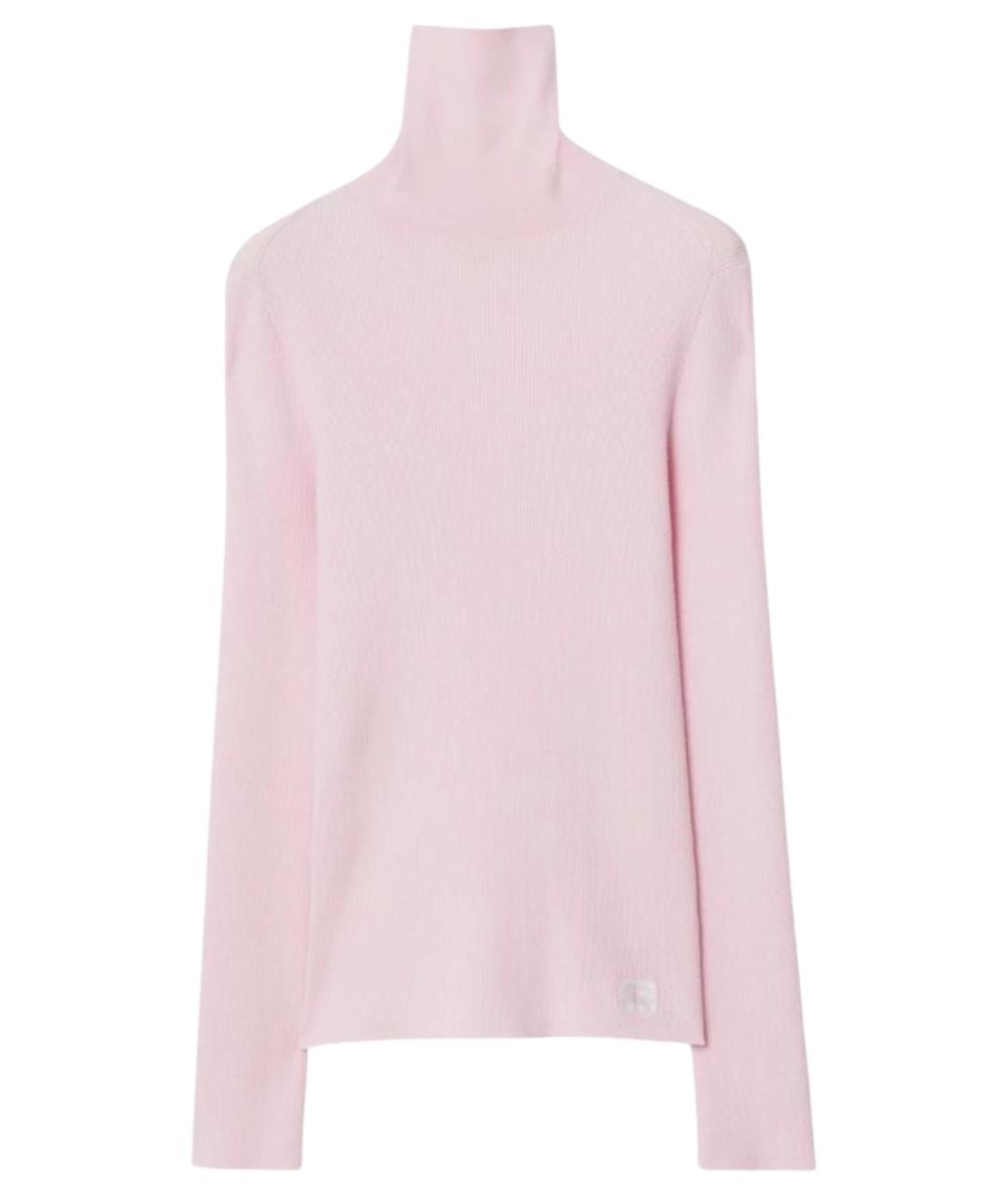 BURBERRY Розовая шерстяная водолазка, фото 1