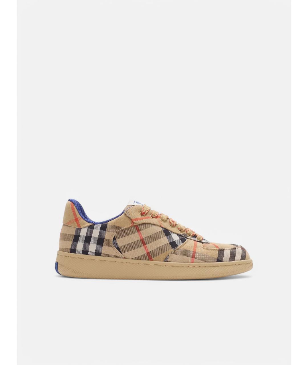 BURBERRY Бежевые текстильные кеды, фото 8
