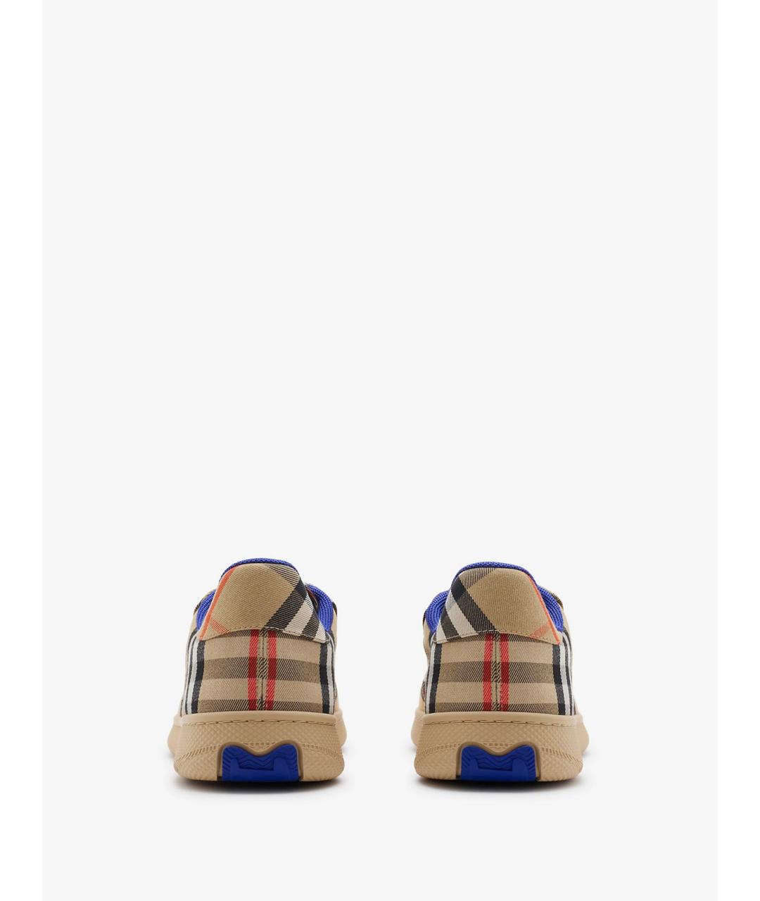 BURBERRY Бежевые текстильные кеды, фото 4