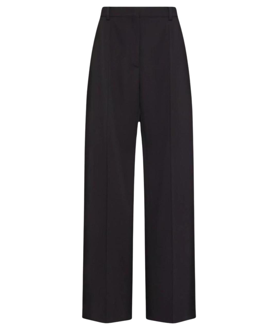 VALENTINO Черные шерстяные брюки широкие, фото 1