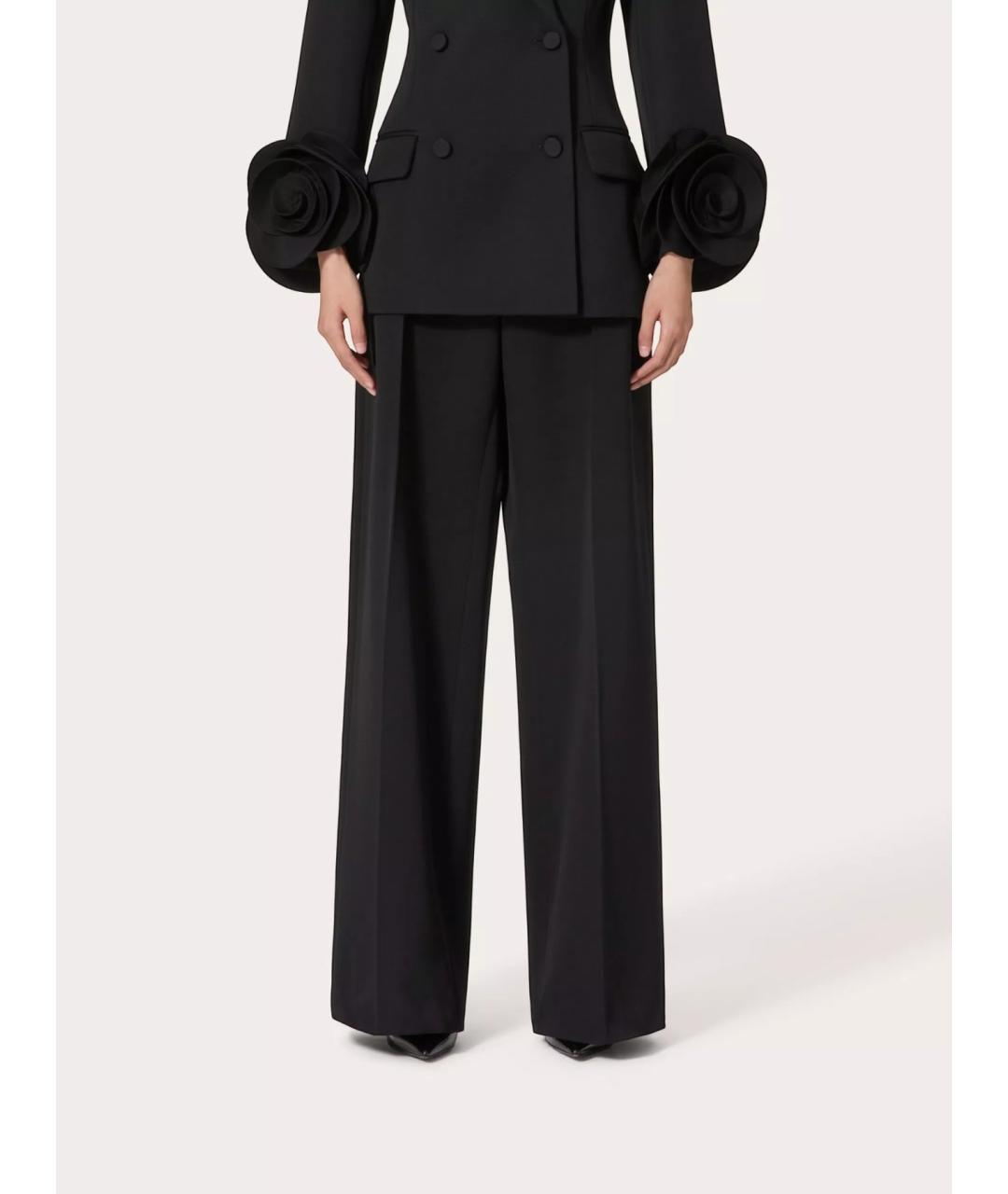 VALENTINO Черные шерстяные брюки широкие, фото 3