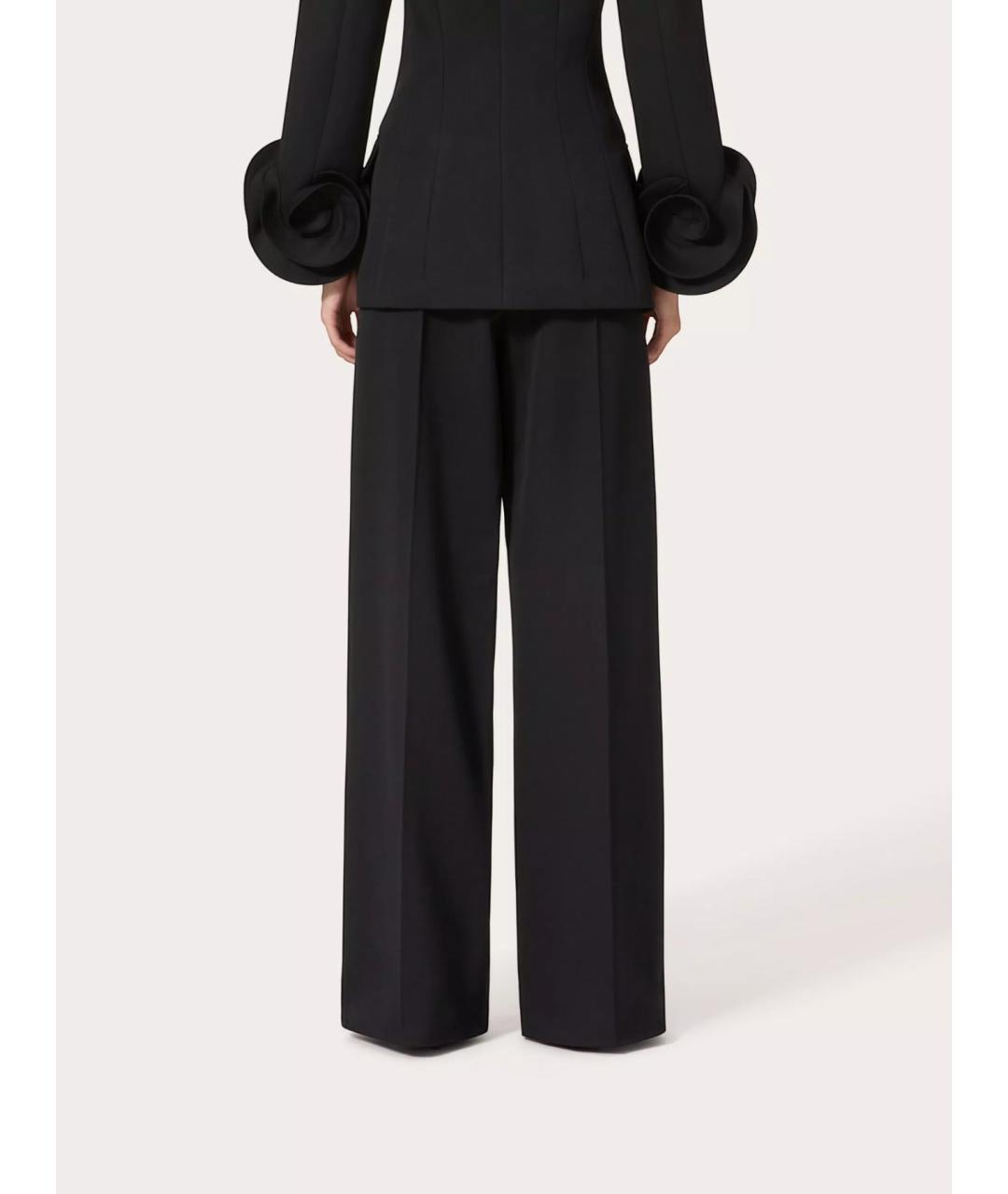 VALENTINO Черные шерстяные брюки широкие, фото 4