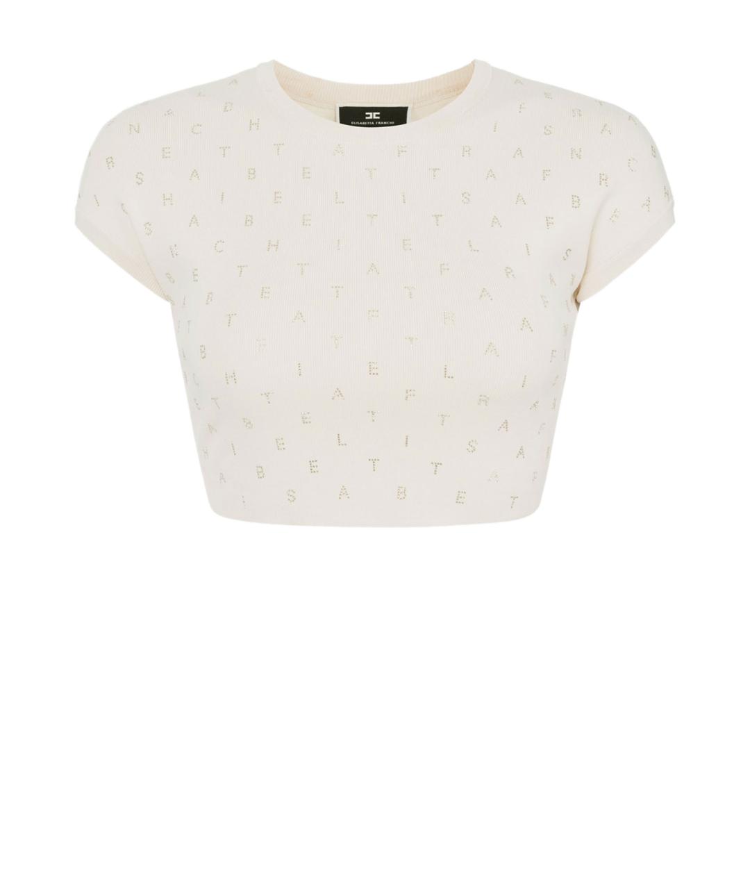 ELISABETTA FRANCHI Бежевый вискозный джемпер / свитер, фото 1