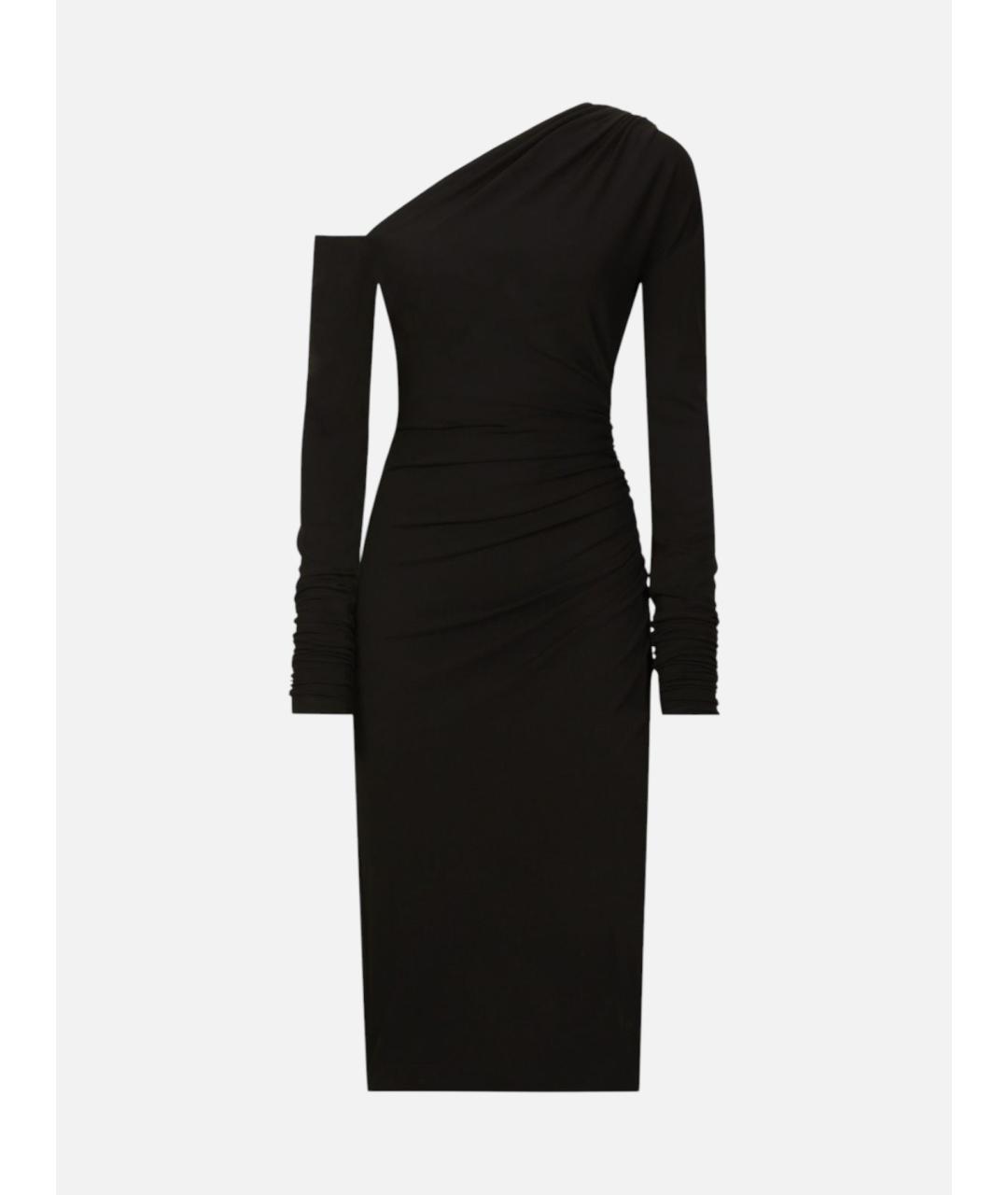 DOLCE&GABBANA Черное вискозное повседневное платье, фото 4