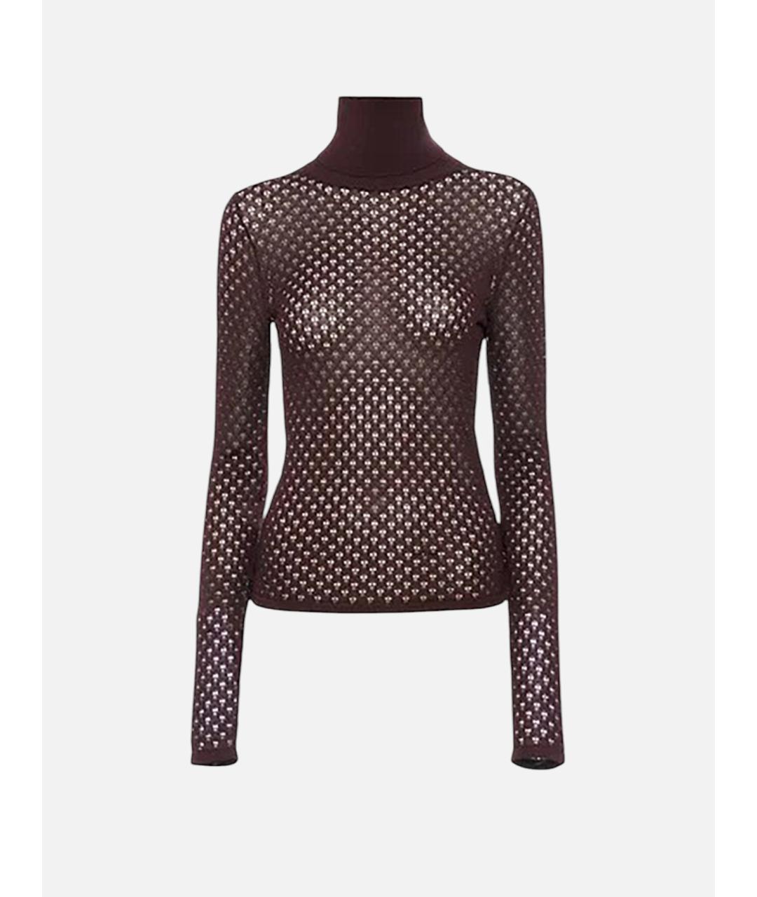 CHLOE Бордовая вискозная водолазка, фото 4