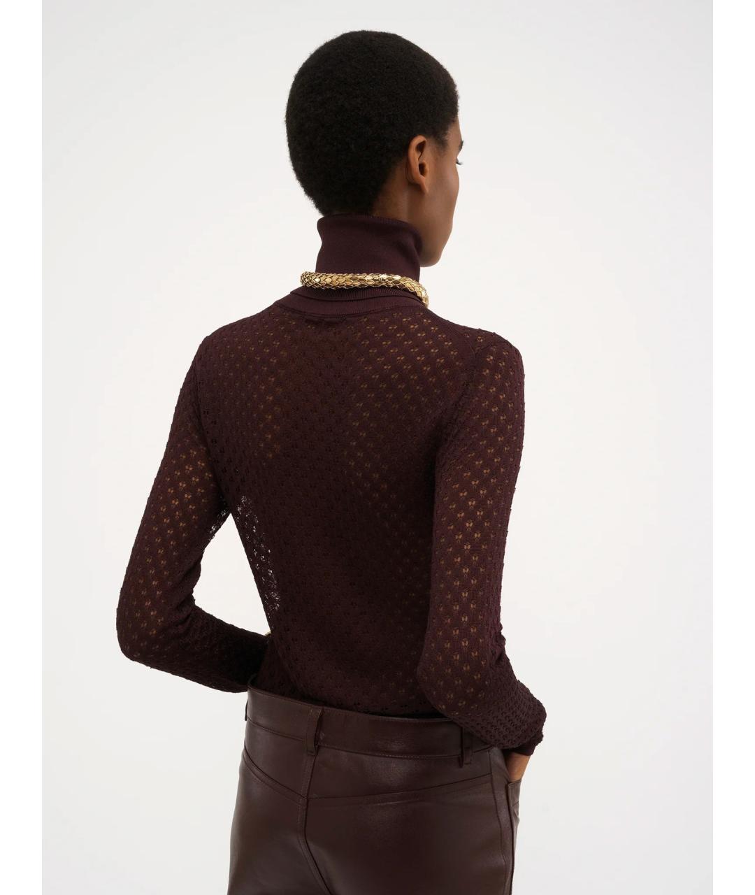 CHLOE Бордовая вискозная водолазка, фото 3