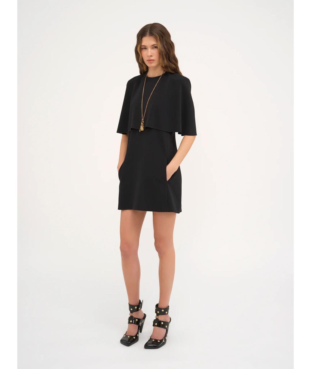CHLOE Черное ацетатное повседневное платье, фото 4