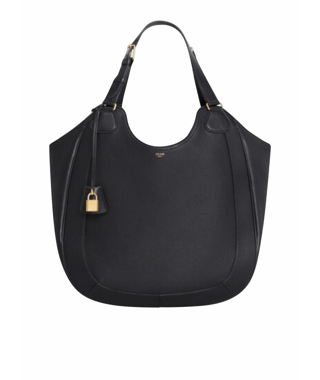 CELINE Черная кожаная сумка тоут, фото 1