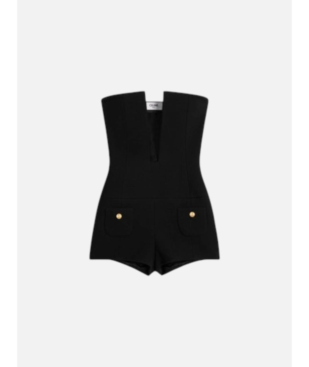 CELINE Черный шерстяной комбинезон, фото 4