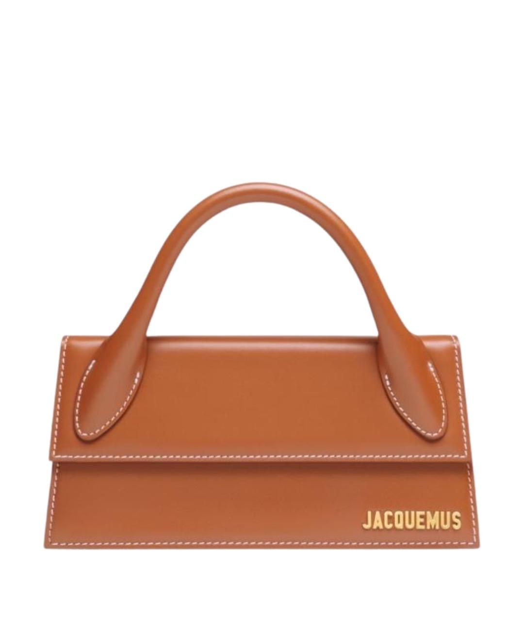 JACQUEMUS Коричневая кожаная сумка через плечо, фото 1