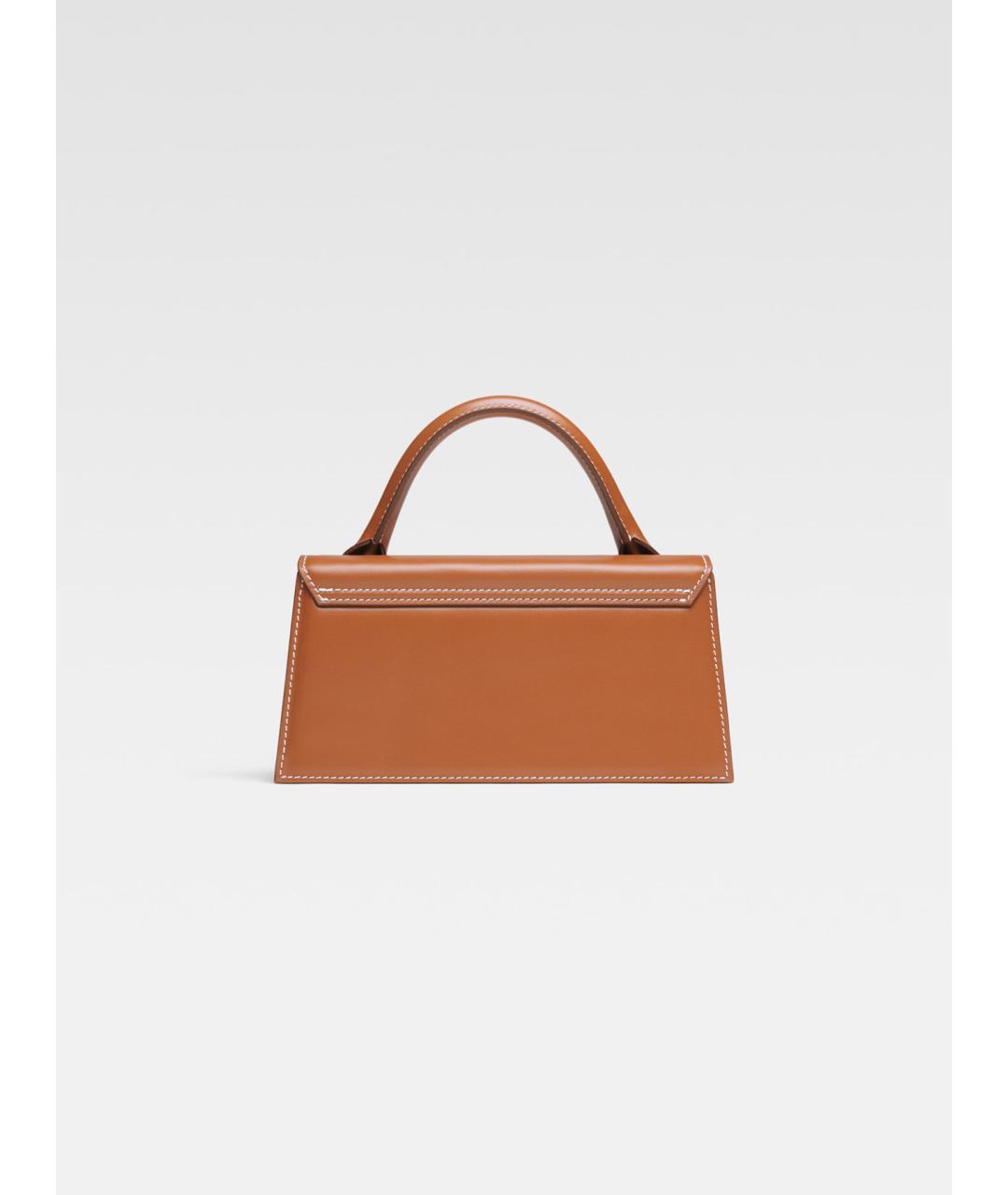 JACQUEMUS Коричневая кожаная сумка через плечо, фото 4