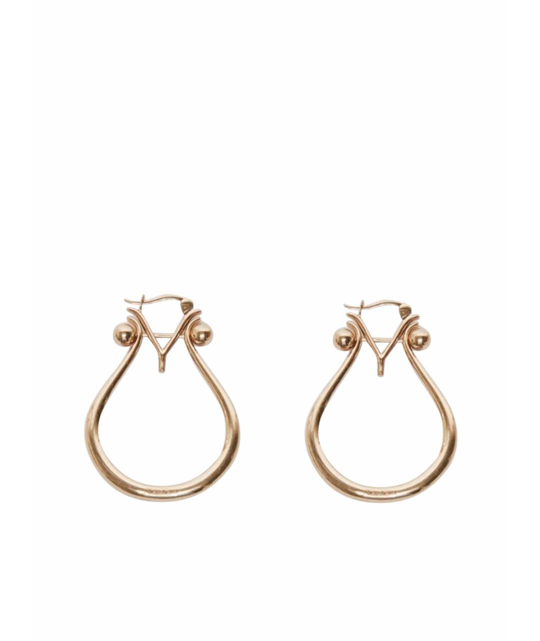 MAX MARA Золотые металлические серьги, фото 1