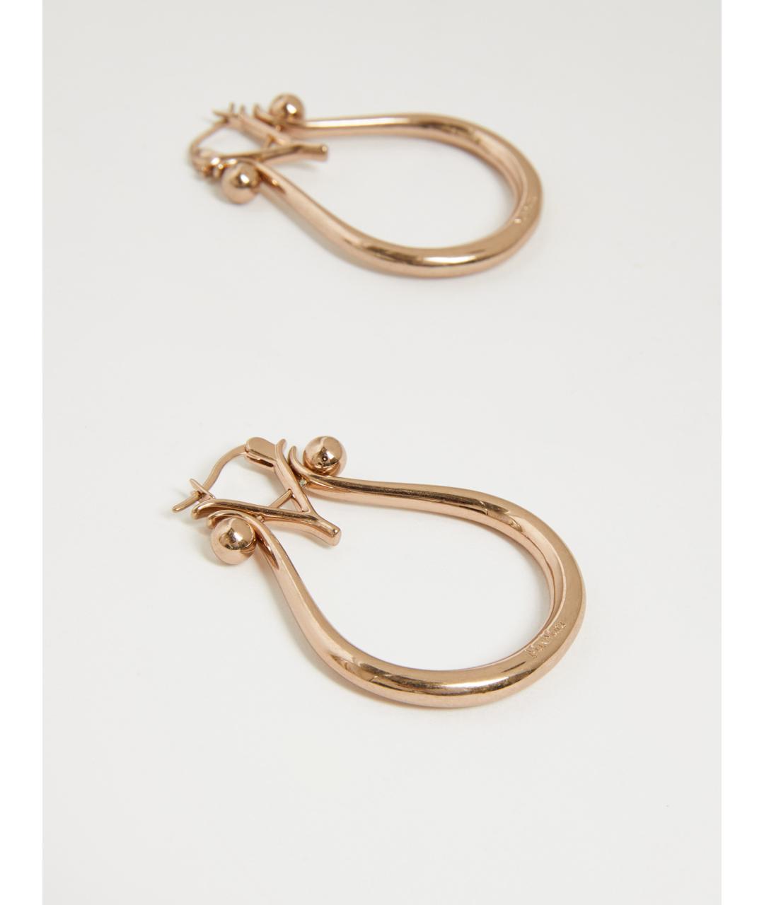 MAX MARA Золотые металлические серьги, фото 2