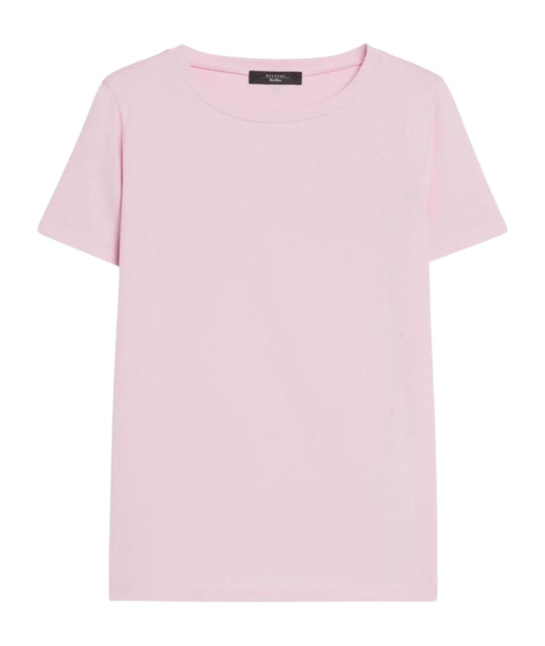 WEEKEND MAX MARA Розовая хлопковая футболка, фото 1