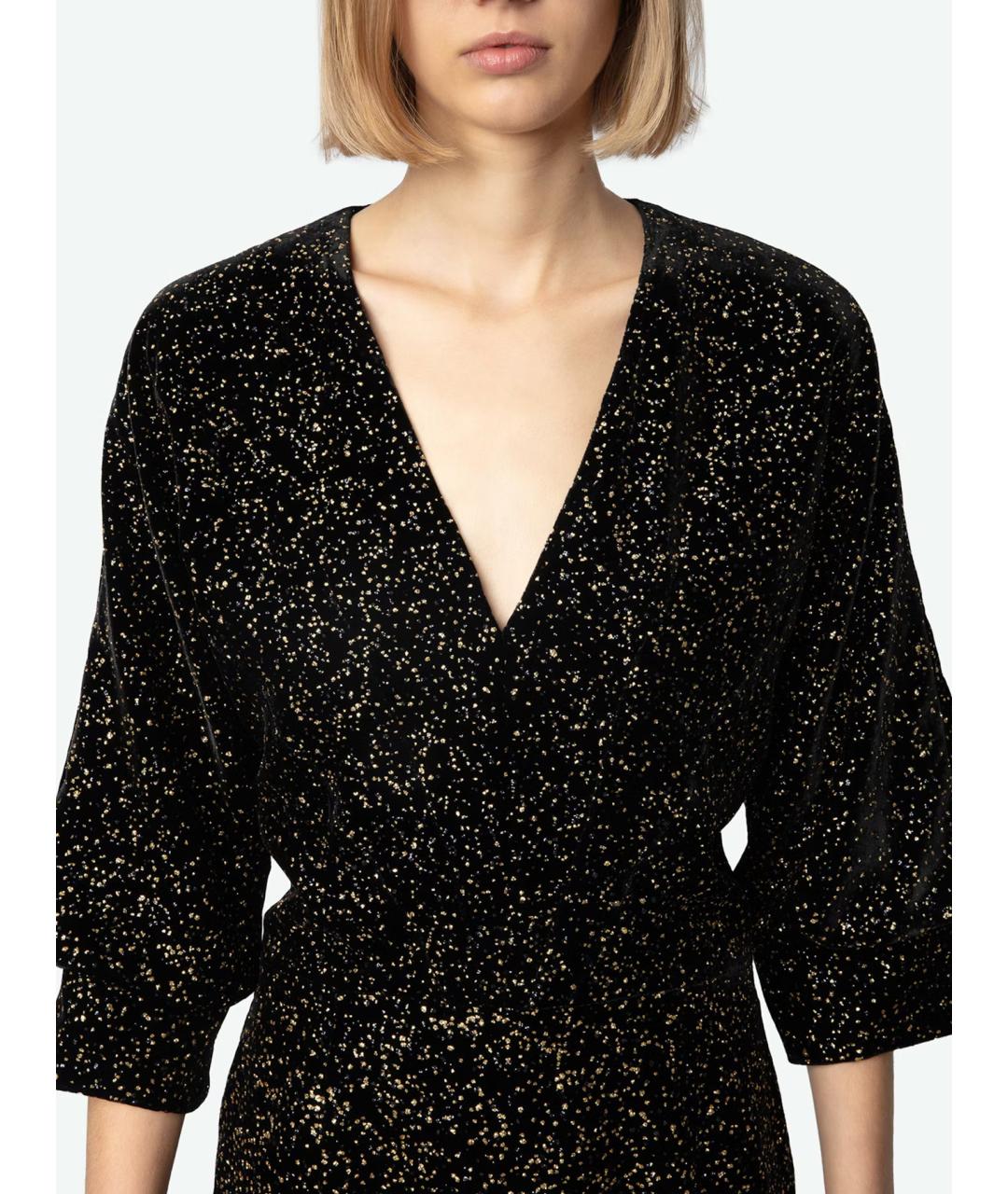 ZADIG & VOLTAIRE Черное вискозное вечернее платье, фото 5