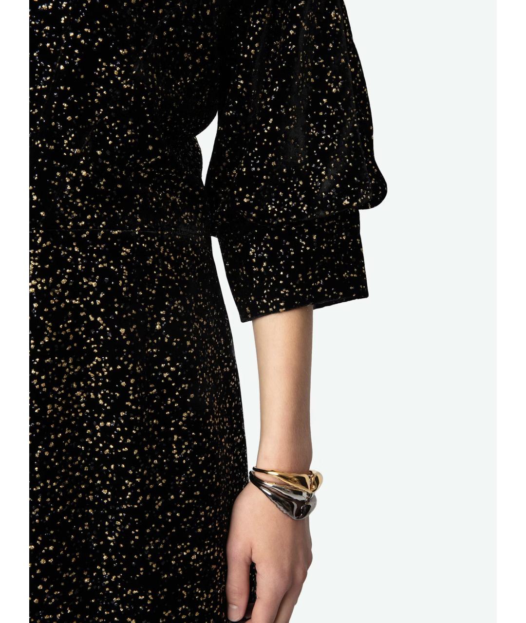 ZADIG & VOLTAIRE Черное вискозное вечернее платье, фото 8