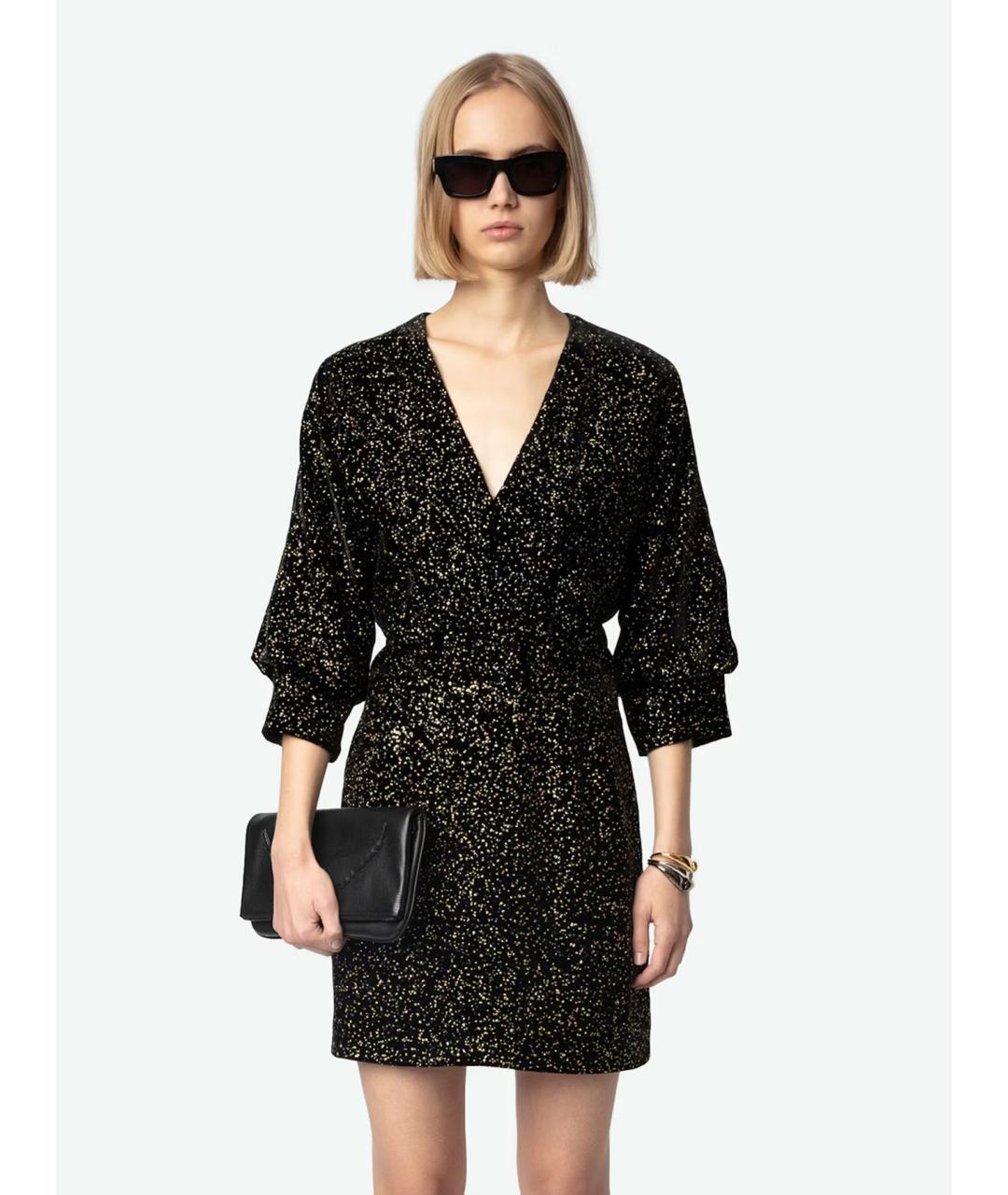 ZADIG & VOLTAIRE Черное вискозное вечернее платье, фото 4