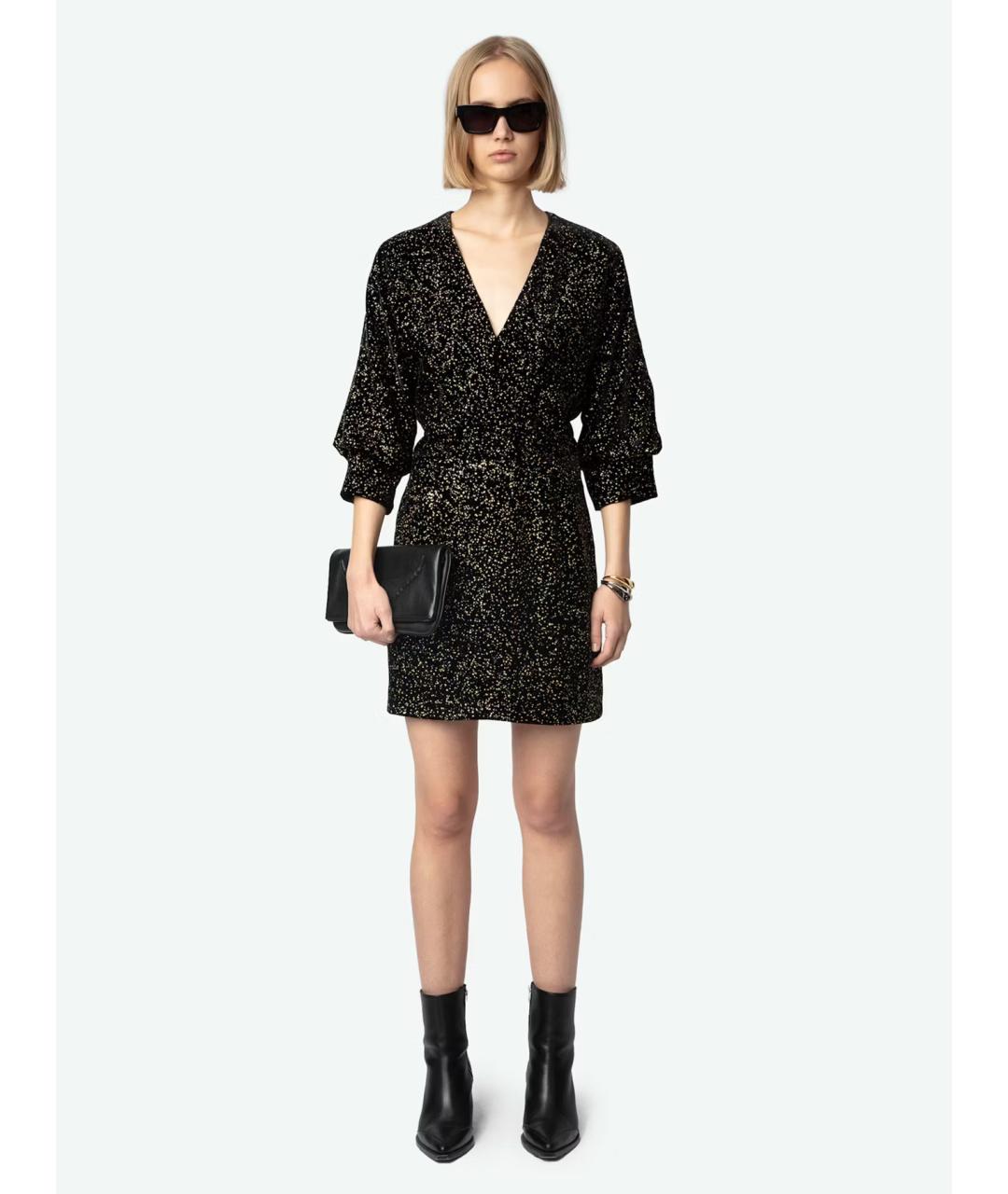 ZADIG & VOLTAIRE Черное вискозное вечернее платье, фото 2