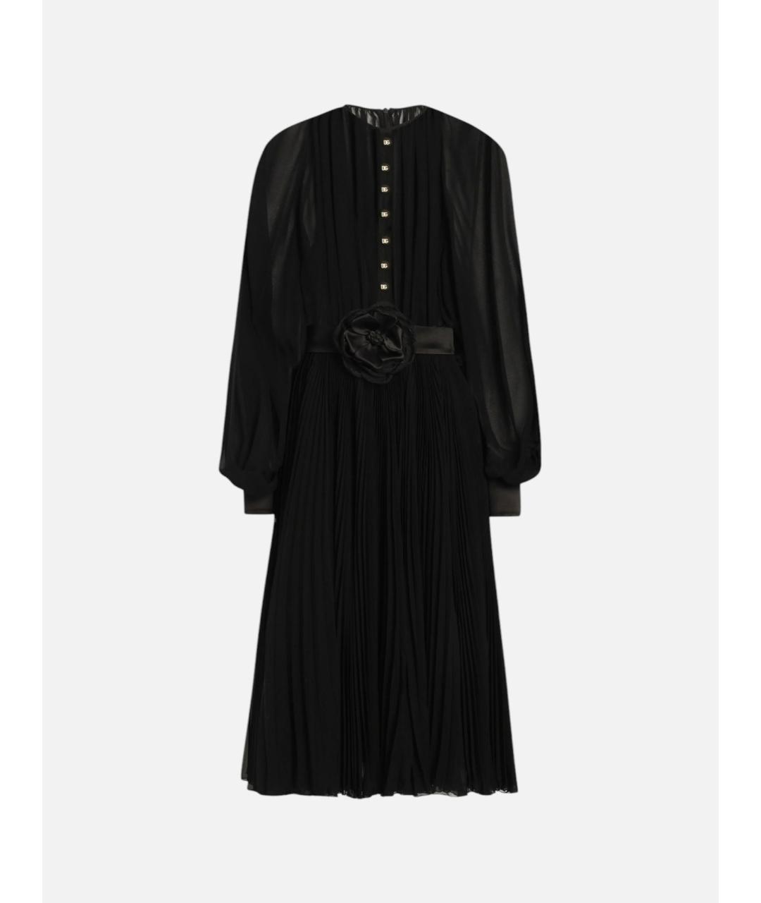 DOLCE&GABBANA Черное полиэстеровое вечернее платье, фото 5