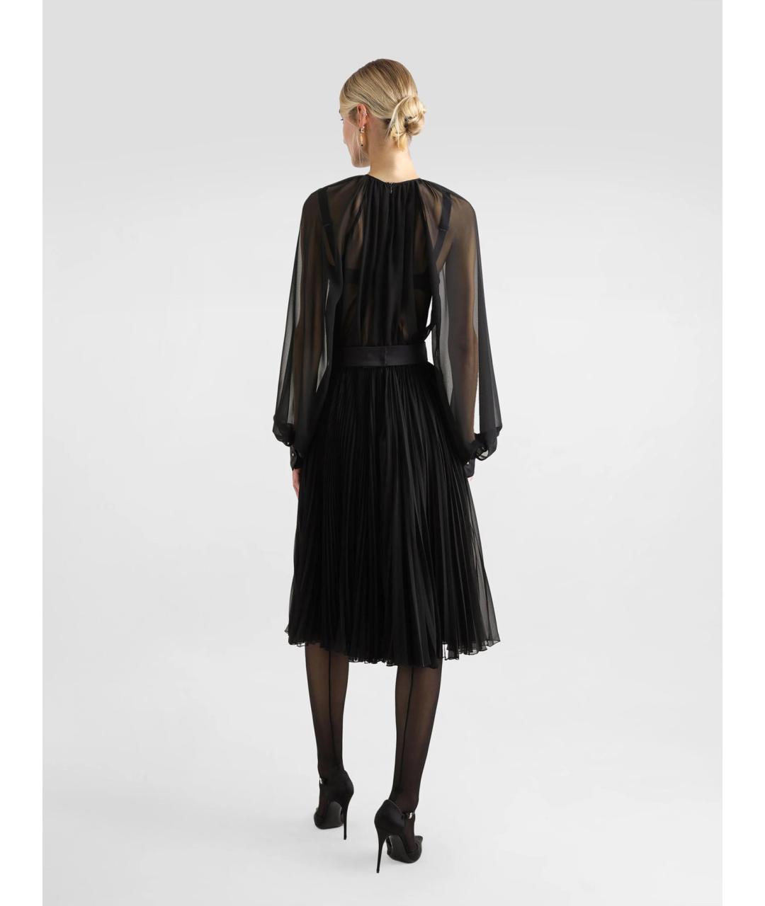 DOLCE&GABBANA Черное полиэстеровое вечернее платье, фото 4