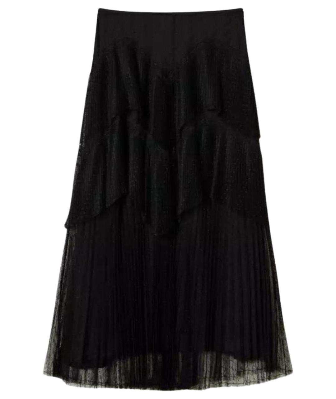 TWIN-SET Черная полиэстеровая юбка макси, фото 1