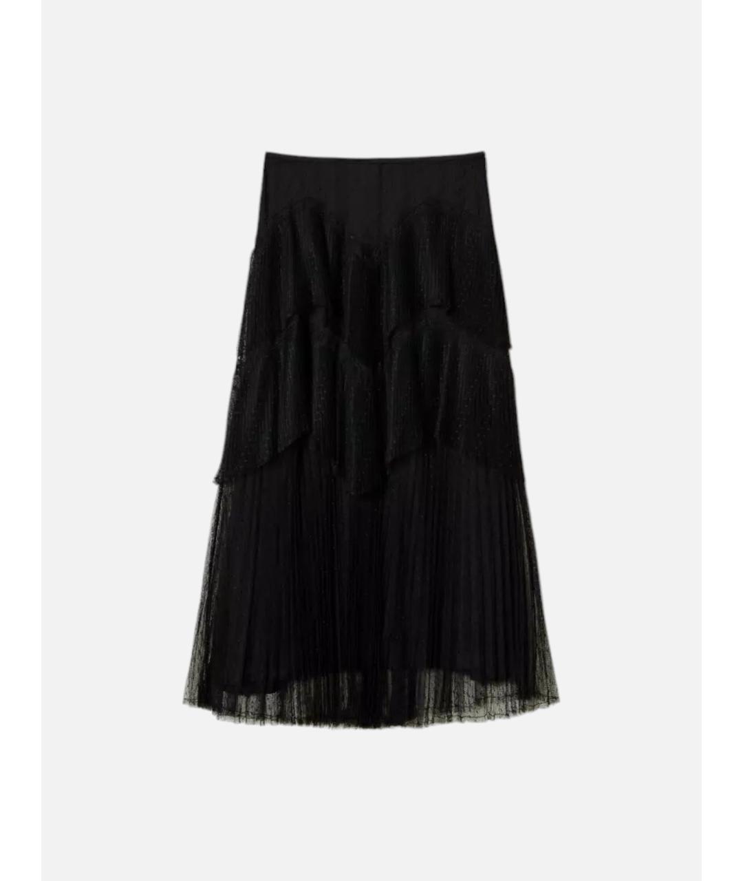 TWIN-SET Черная полиэстеровая юбка макси, фото 1