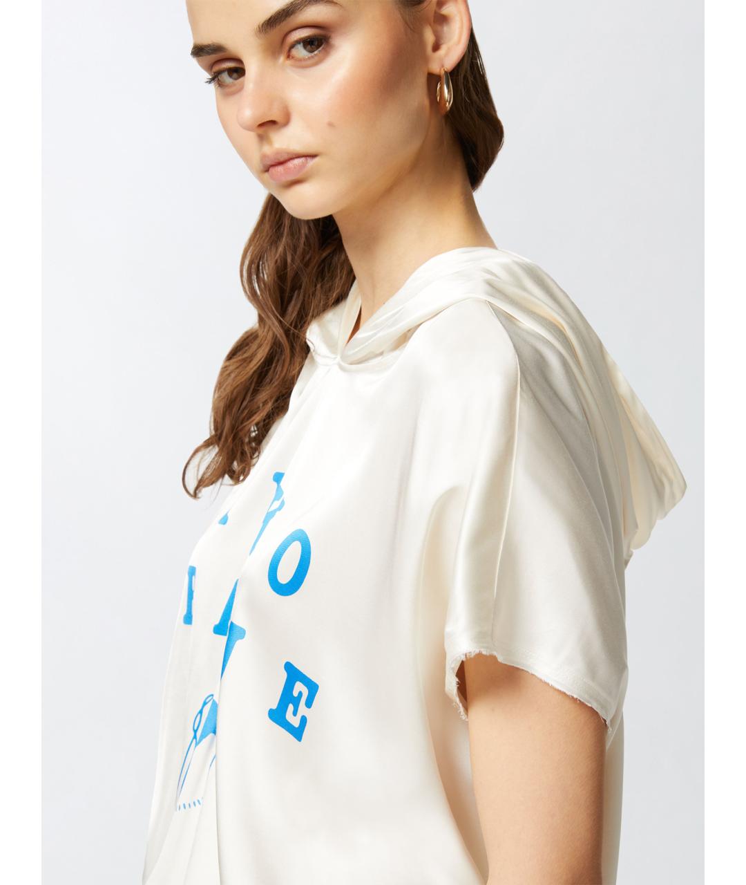 PINKO Белая вискозная блузы, фото 5