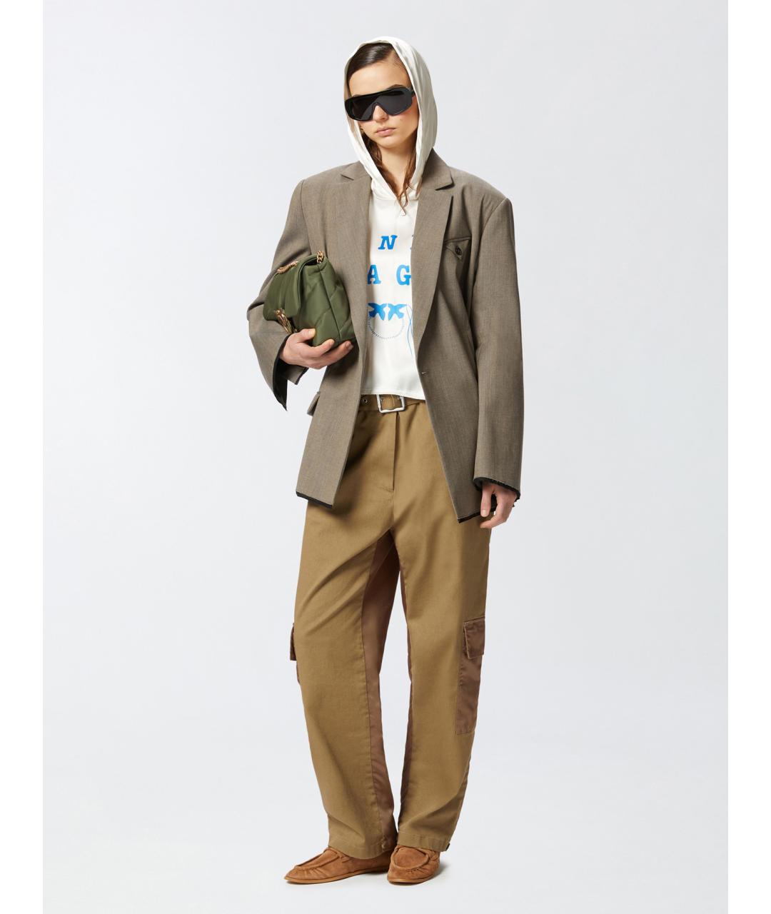 PINKO Белая вискозная блузы, фото 2