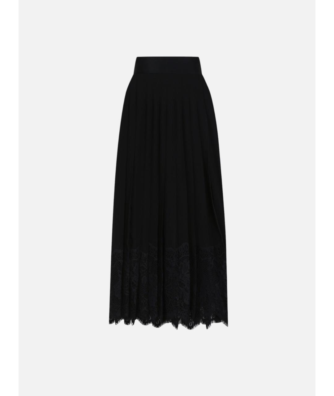 DOLCE&GABBANA Черная полиэстеровая юбка миди, фото 5