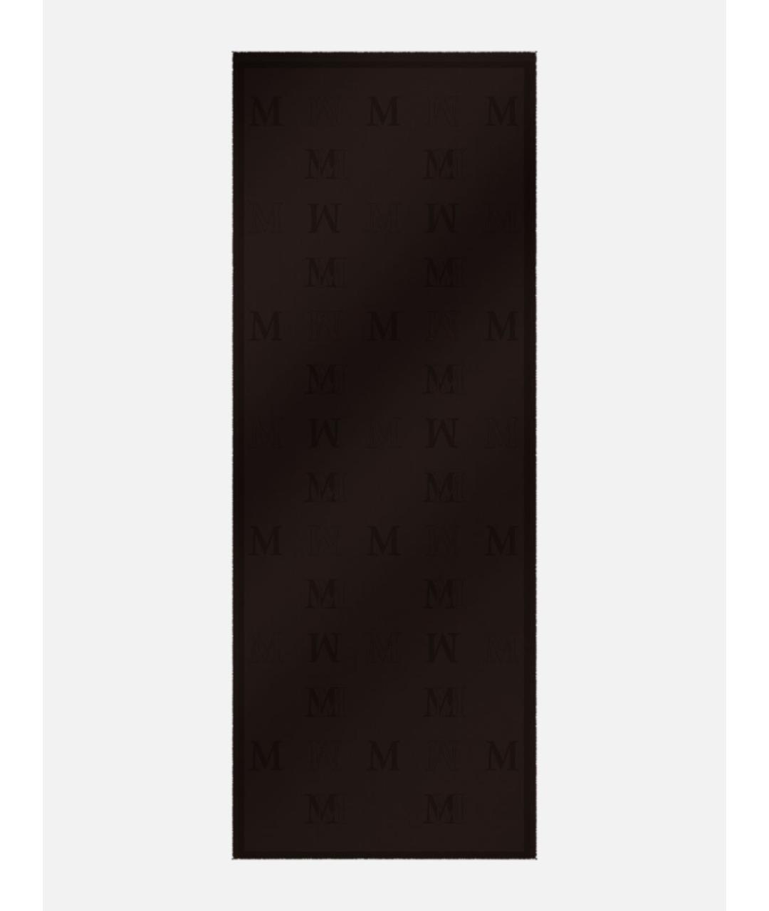 MAX MARA Коричневый шерстяной шарф, фото 4