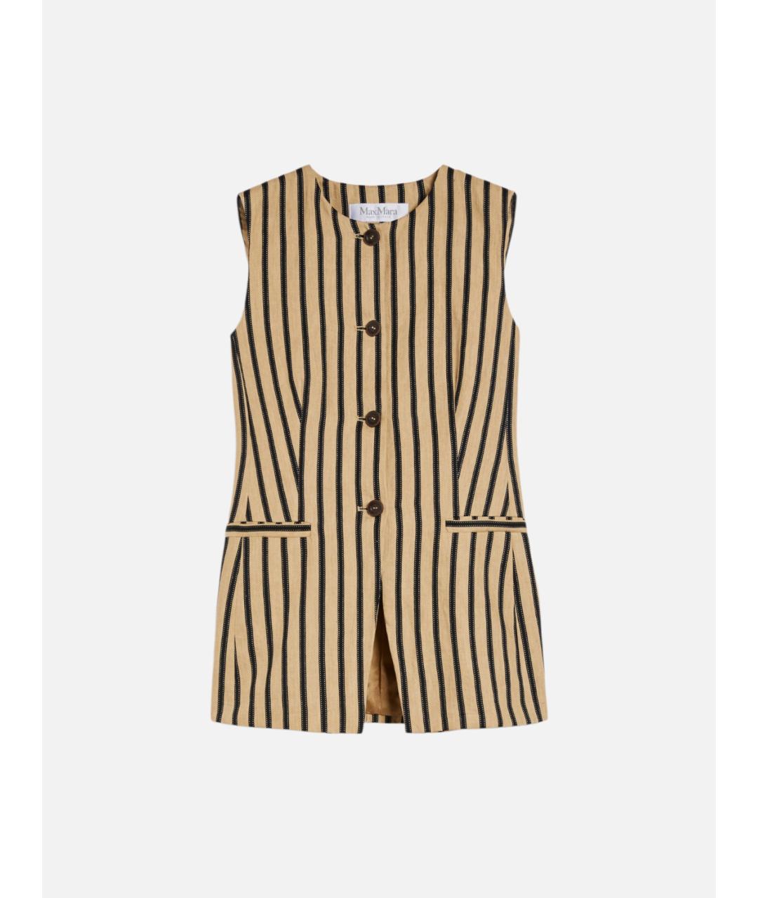 MAX MARA Мульти льняной жилет, фото 6