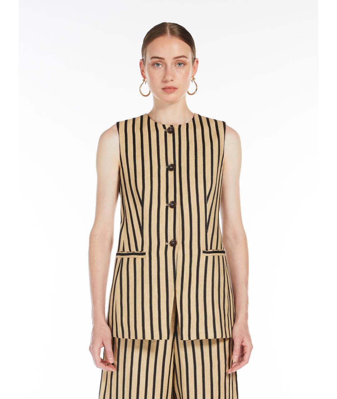 MAX MARA Мульти льняной жилет, фото 2
