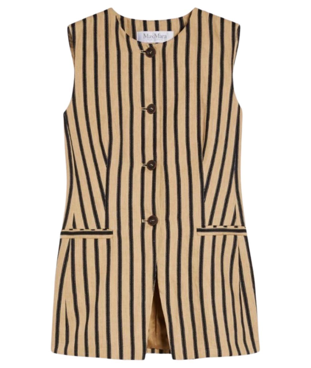MAX MARA Мульти льняной жилет, фото 1