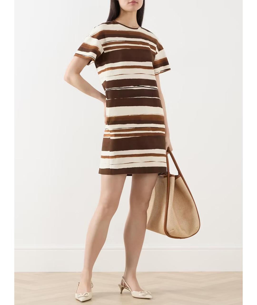 MAX MARA STUDIO Мульти хлопковое повседневное платье, фото 4