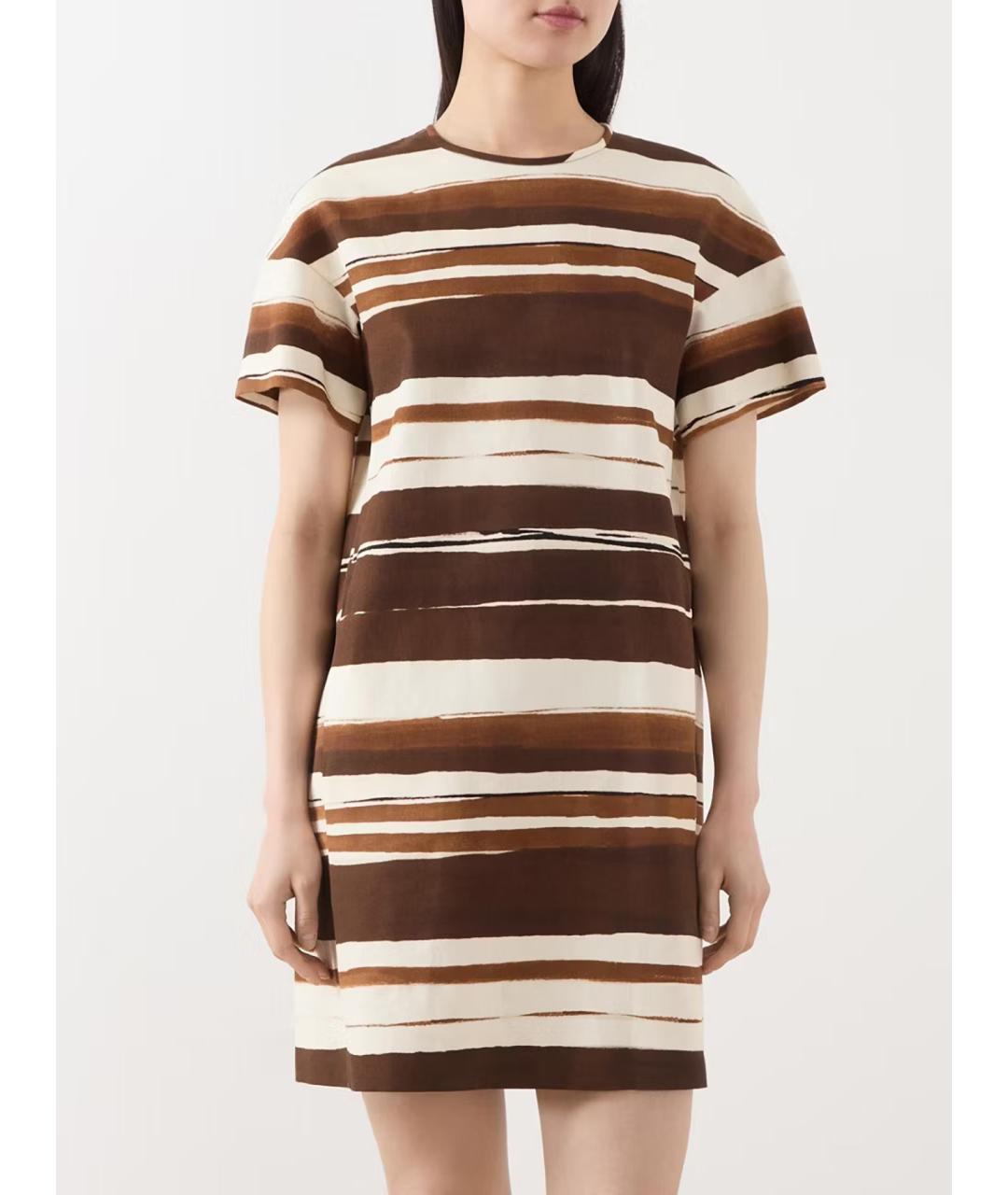 MAX MARA STUDIO Мульти хлопковое повседневное платье, фото 2