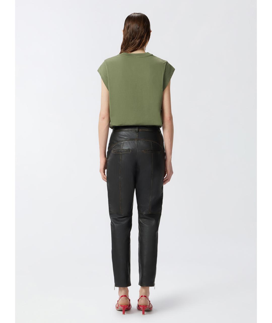 PINKO Зеленая хлопковая футболка, фото 4