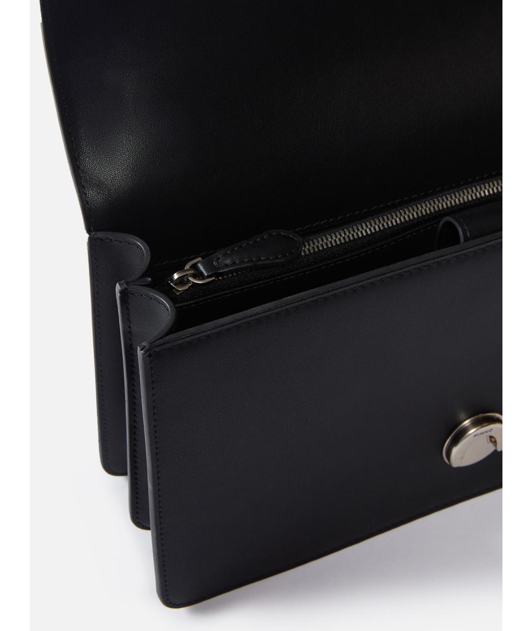 PINKO Черная кожаная сумка через плечо, фото 4