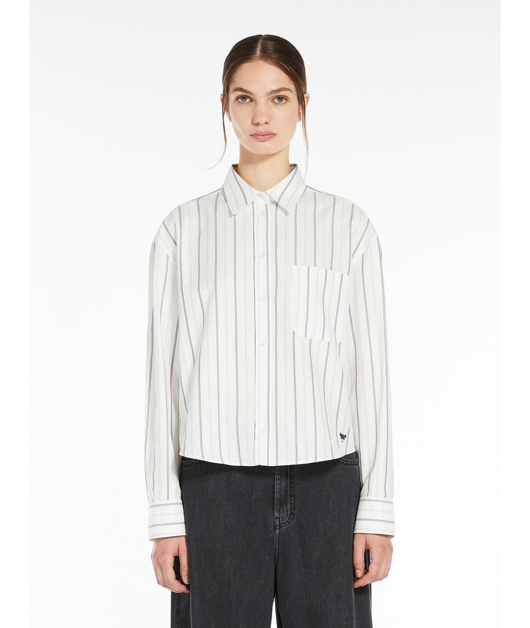 WEEKEND MAX MARA Белая хлопковая рубашка, фото 2