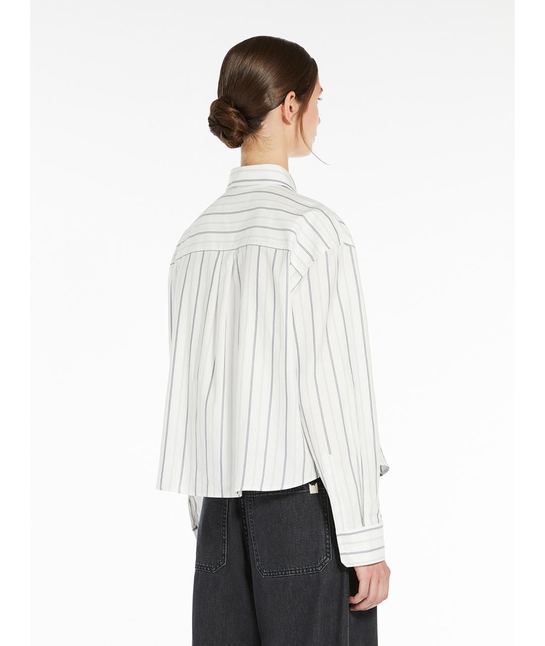 WEEKEND MAX MARA Белая хлопковая рубашка, фото 4