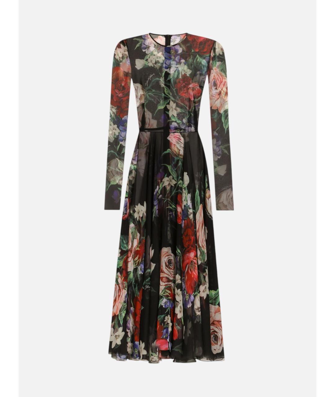 DOLCE&GABBANA Мульти шелковое вечернее платье, фото 6